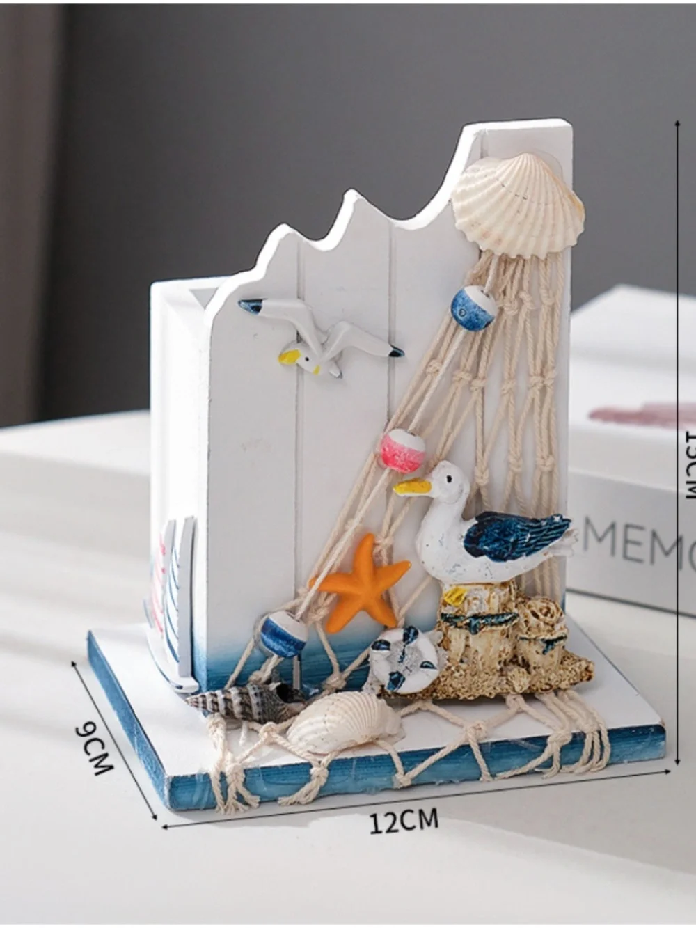 Wooden Pen holder Nautical Theme Nautical Desk Decor Organizer Mediterranean